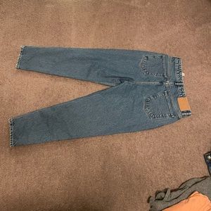 Zara High-rise Light Wash Mom Jeans